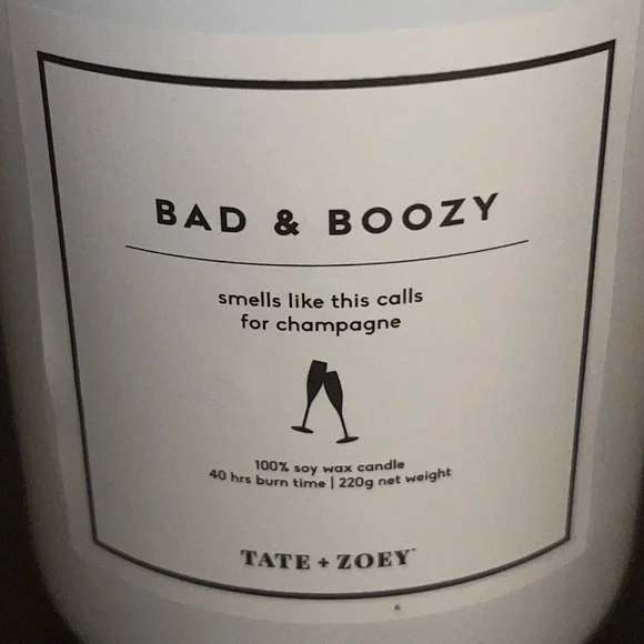 Bad and Boozy Candle - Champagne Scent - Picture 2 of 2
